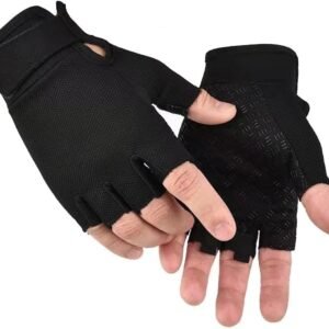 Fingerless Gloves - Tactical & Biking Gloves for Men & Women, Ideal for Airsoft, Fishing & Training