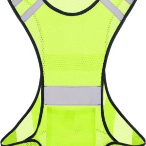 Reflective Running Vest, High Visibility Running Gear with Large Pocket