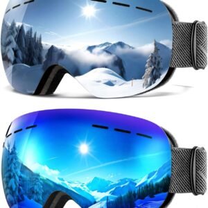 Ski Goggles for Men Women Snow Goggles Anti fog Snowboard Goggles with 100% UV Protection