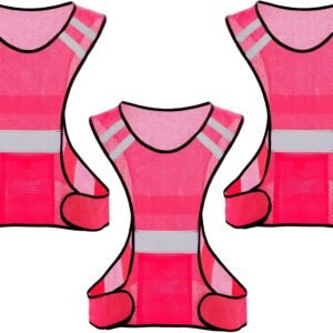 Reflective Running Vest, High Visibility Running Gear with Large Pocket
